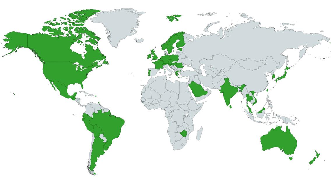 Bản đồ 49 quốc gia đạt lưu lượng IPv6 trên 5% 